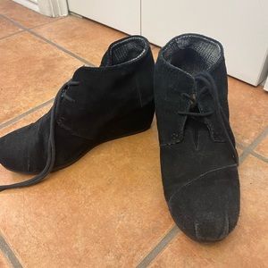 TOMS Black Lace Booties